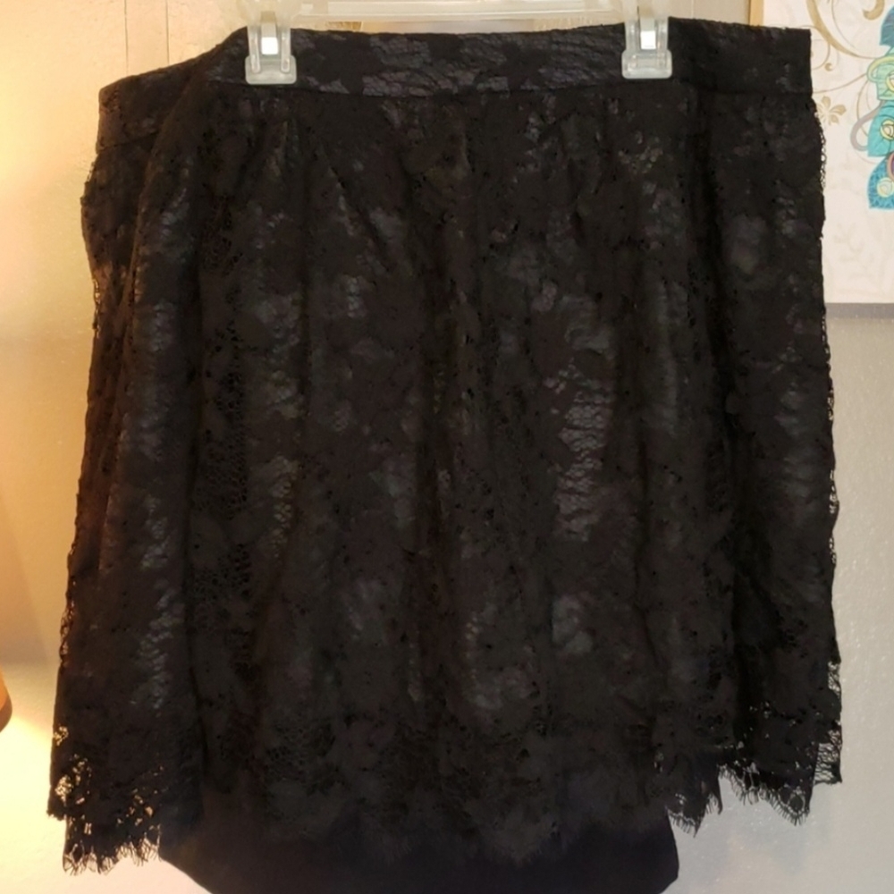 Charlotte Russe Black Bubble Mini Skirt Cocktail
